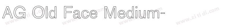 AG Old Face Medium字体转换